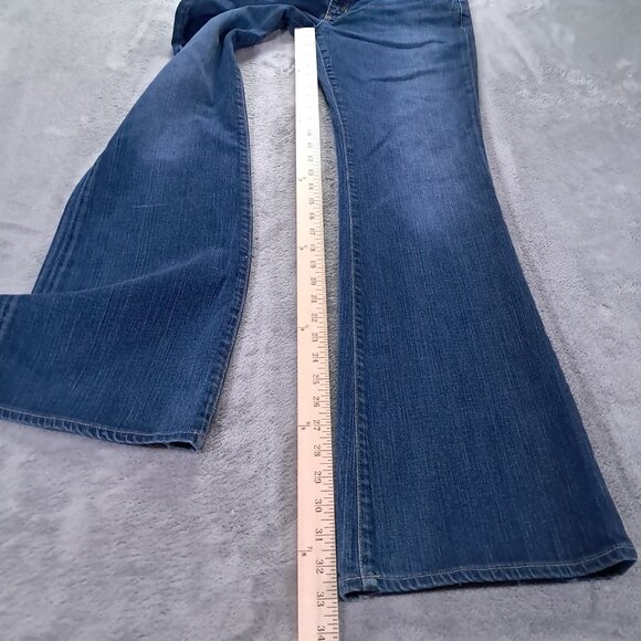 BIG STAR Sweet Low Boot Cut Jean Womens 32x33, Tag 29L Stretch Blue Distressed - Picture 9 of 15